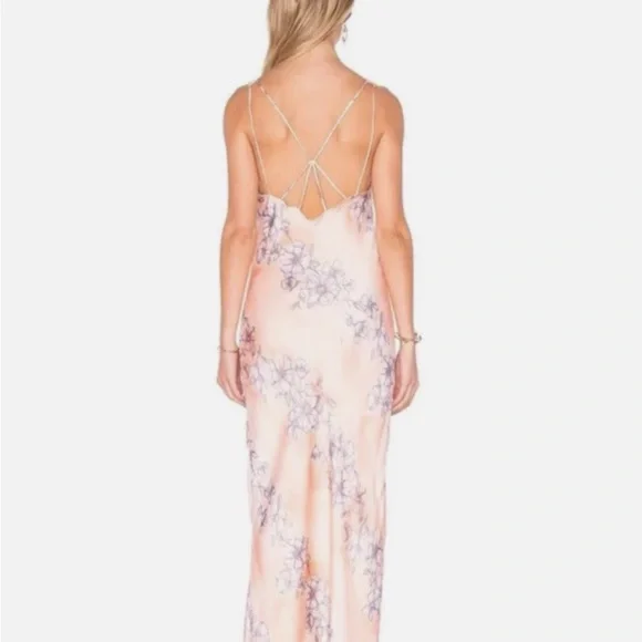 Free People Intimately Cassie Girl Slip Dress Orange & Blue Floral Sz M - Picture 5 of 12